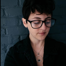 Load image into Gallery viewer, Circle Necklace with Authentic Raw Meteorite