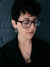 Load image into Gallery viewer, Circle Necklace with Authentic Raw Meteorite