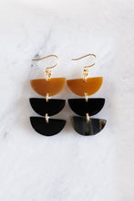 Load image into Gallery viewer, Hanoi Triple Crescent Buffalo Horn Earrings