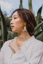 Load image into Gallery viewer, Vui Mung Geometric Buffalo Horn Statement Earrings