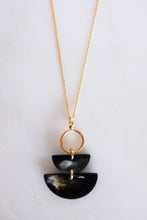 Load image into Gallery viewer, Saigon II Geo Buffalo Horn Long Pendant Necklace