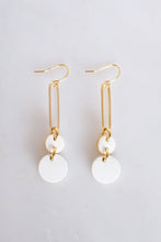 Load image into Gallery viewer, Sa Dec Circular Drop Buffalo Horn Dangle Earrings