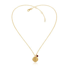 Load image into Gallery viewer, Root Chakra, Muladhara- Garnet Charm, (Grounding:Survival:Confidence) Sterling Silver Gold vermeil