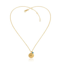 Load image into Gallery viewer, Throat Chakra, Vishudha- Apatite Charm (Communication:Listening:Compassion) Sterling Silver Gold vermeil