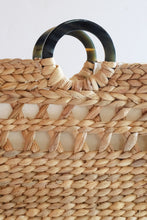 Load image into Gallery viewer, Phu Quoc Buffalo Horn Handle Water Hyacinth Tote Bag
