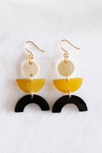 Load image into Gallery viewer, Vui Mung Geometric Buffalo Horn Statement Earrings