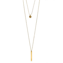 Load image into Gallery viewer, Layered Bar Bullet Necklace