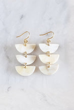 Load image into Gallery viewer, Hanoi Triple Crescent Buffalo Horn Earrings