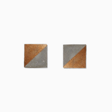 Load image into Gallery viewer, Copper Square Concrete Earrings