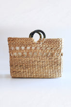 Load image into Gallery viewer, Phu Quoc Buffalo Horn Handle Water Hyacinth Tote Bag