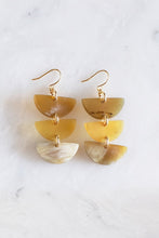 Load image into Gallery viewer, Hanoi Triple Crescent Buffalo Horn Earrings