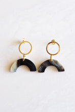 Load image into Gallery viewer, Hanh Tinh Geo Icon Buffalo Horn Post Earrings