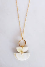 Load image into Gallery viewer, Saigon II Geo Buffalo Horn Long Pendant Necklace
