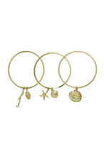 Load image into Gallery viewer, Beach Life 18k Gold Plated Bangle Set
