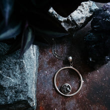 Load image into Gallery viewer, Circle Necklace with Authentic Raw Meteorite
