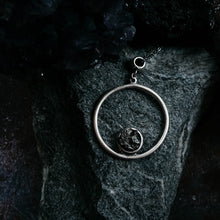 Load image into Gallery viewer, Circle Necklace with Authentic Raw Meteorite
