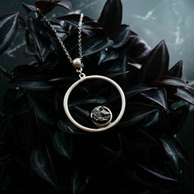 Load image into Gallery viewer, Circle Necklace with Authentic Raw Meteorite
