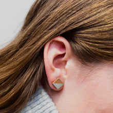 Load image into Gallery viewer, Copper Square Concrete Earrings

