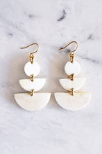Load image into Gallery viewer, Saigon 16K Gold Plated Geometric Statement Buffalo Horn Earrings
