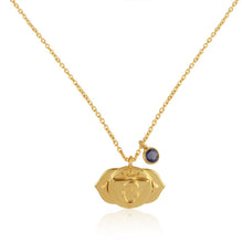 Load image into Gallery viewer, Third Eye Chakra, Ajna- Iolite Charm, (Intuition:Perception:Insight) Sterling Silver Gold vermeil
