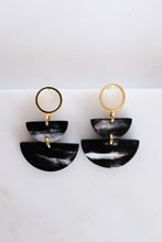 Load image into Gallery viewer, Saigon II Geo Buffalo Horn Post Dangle Earrings
