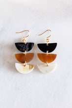 Load image into Gallery viewer, Hanoi Triple Crescent Buffalo Horn Earrings
