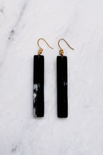 Load image into Gallery viewer, Tinh 16K Gold-Plated Brass Buffalo Horn Minimalist Bar Earrings
