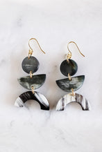 Load image into Gallery viewer, Vui Mung Geometric Buffalo Horn Statement Earrings
