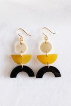 Load image into Gallery viewer, Vui Mung Geometric Buffalo Horn Statement Earrings
