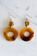 Load image into Gallery viewer, Hoan Toan 16K Gold-Plated Brass Buffalo Horn Donut Dangle Earrings
