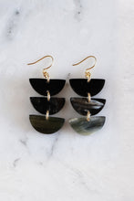 Load image into Gallery viewer, Hanoi Triple Crescent Buffalo Horn Earrings
