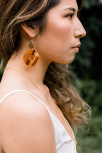 Hoan Toan 16K Gold-Plated Brass Buffalo Horn Donut Dangle Earrings